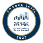 NJ Realtors Circle of Excellence Sales Award 2023, Bronze Level